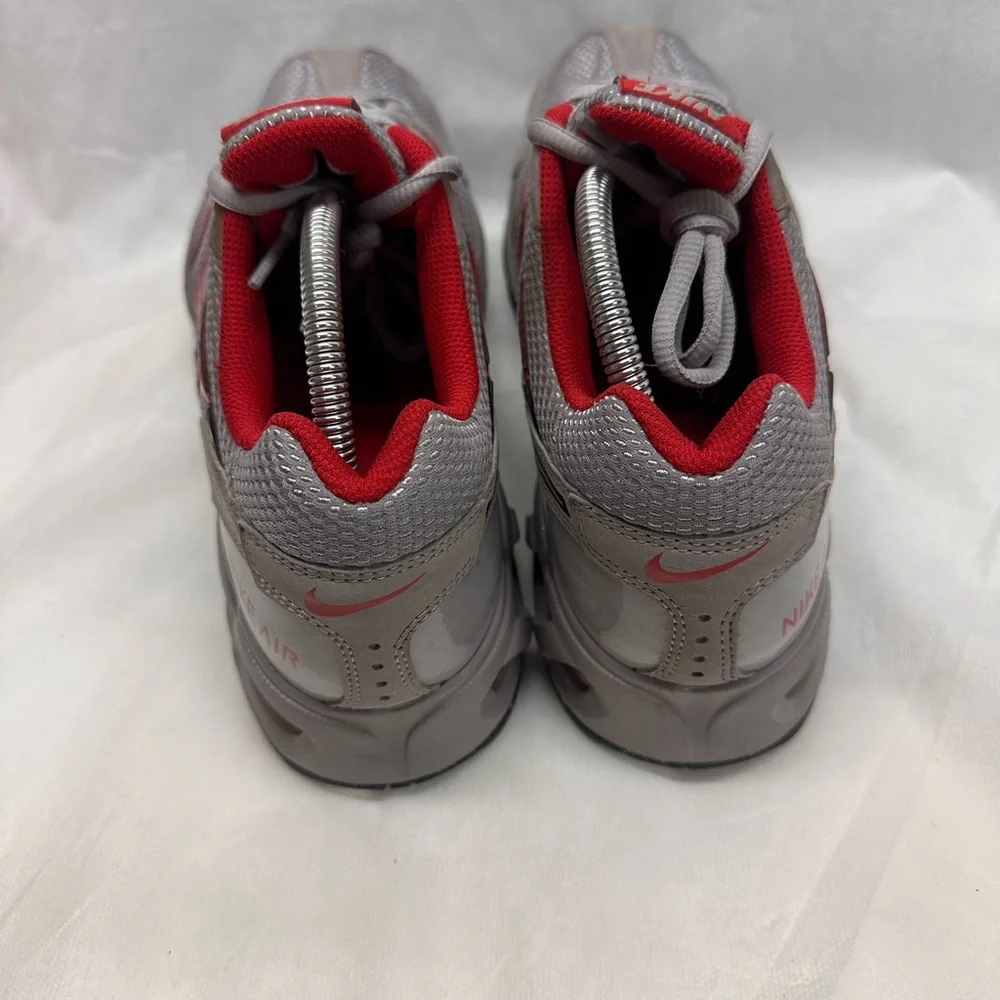 Nike Air Men's Athletic Shoes in Gray and Red - Picture 3 of 4